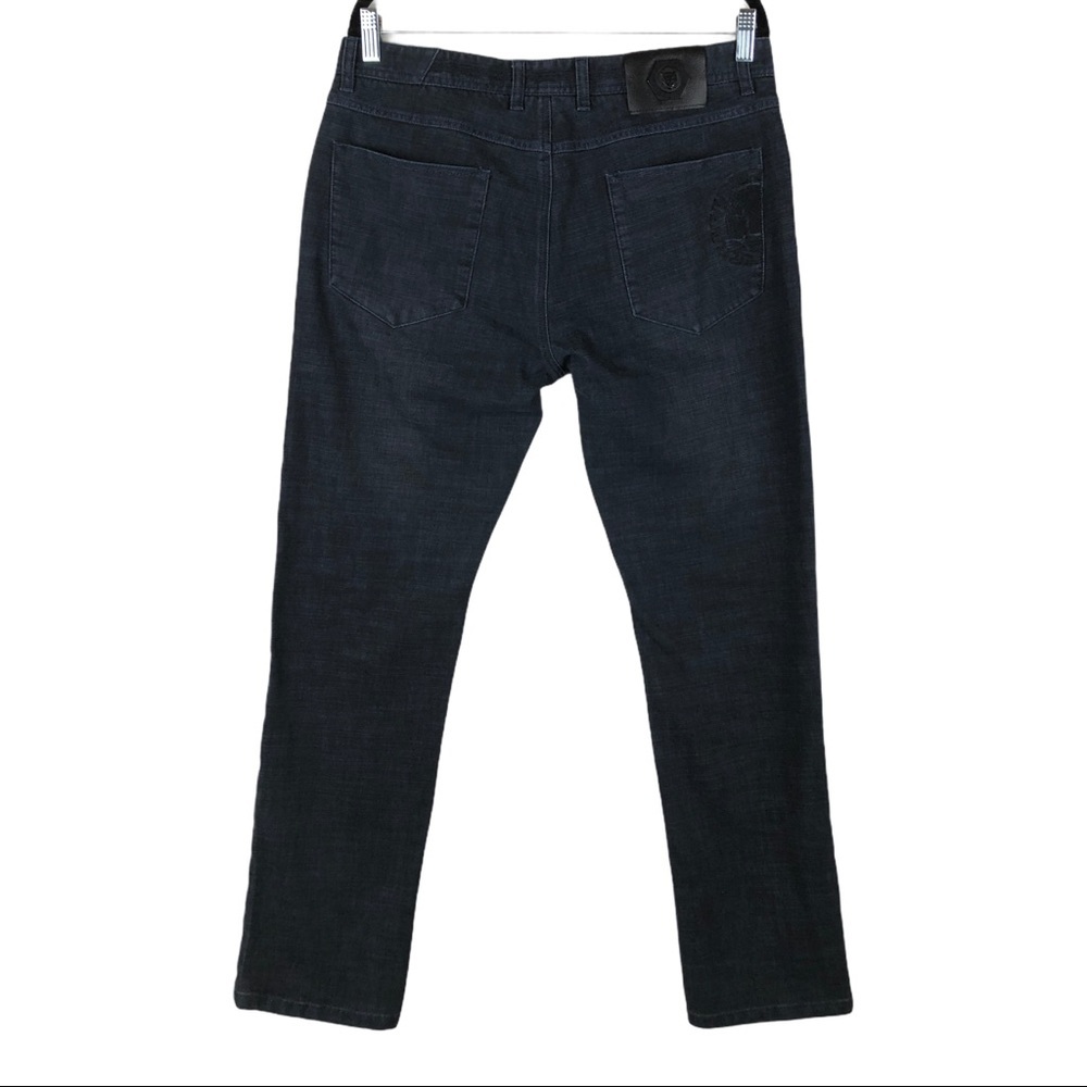 Platini Mens Size 36X32 Blue Black Dark Wash Jeans